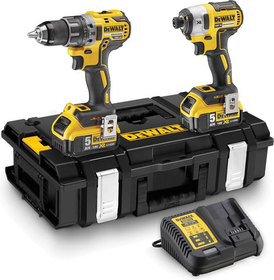 Dewalt dck266p2 combiset - met accu klop- schroefboormachine en accu slagschroevendraaier - 18v