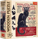 Trefl houten legpuzzel the black cat - kunst puzzel 200 stukjes.