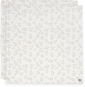 Jollein hydrofiele doek large - 115x115cm - leafy dreams - 2 stuks