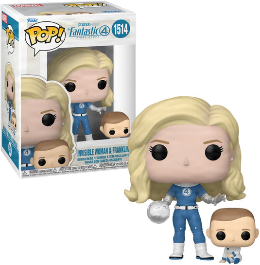 Funko pop! fantastic 4: first steps - invisible woman and franklin