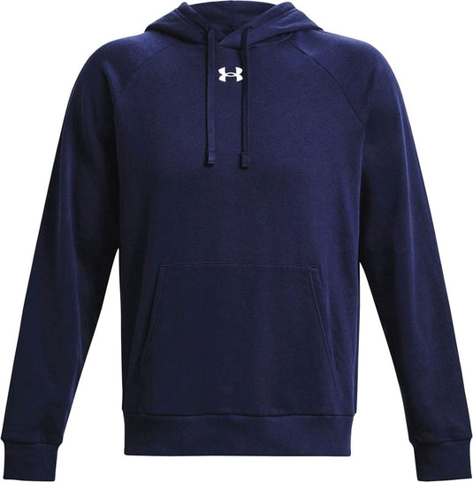 Under armour ua rival fleece hoodie heren sporttrui - navy - wit
