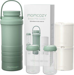 Momcozy – draagbare moedermelk koeler – 2 flessen – koelelement – lekvrij