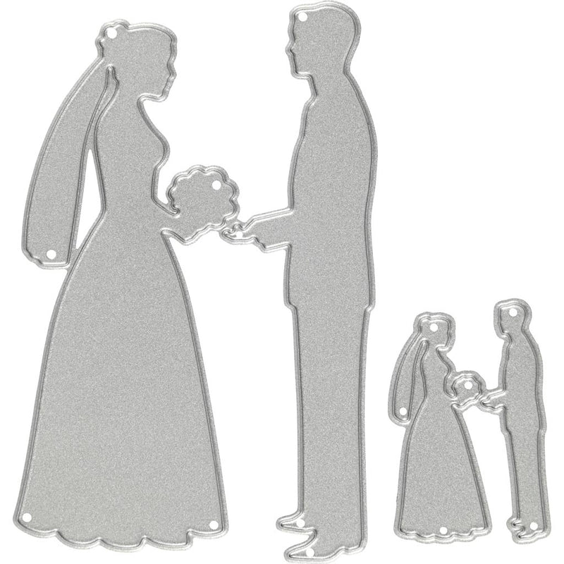 Load image into Gallery viewer, Https: www.cchobby.nl snijmal-bruidspaar-afm-52x81-23x35-mm-1-stuk
