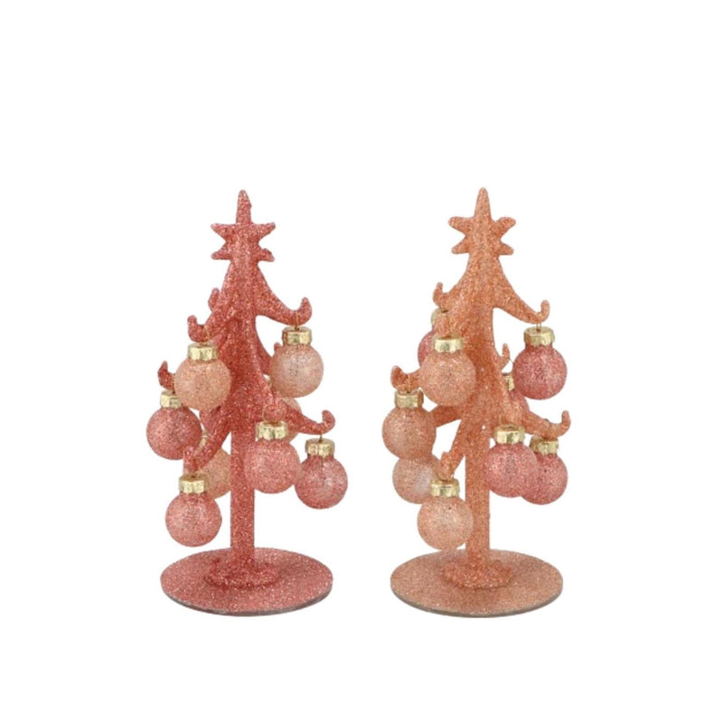 Laden Sie das Bild in Galerie -Viewer, Kerstboom sparkly nude 15cm 2 assorti
