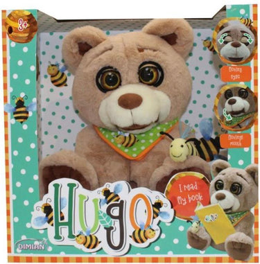 Dimian nl plush hugo with moving eyes, mouth three fairy tales total 9 minutes in dutch or french version (no book).
