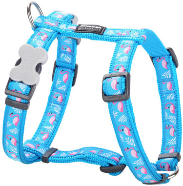 Merkloos sans marque hondentuigje red dingo style flamingo 36-54 cm turkoois 30-48 cm