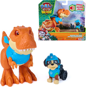 Paw patrol - de dino film - rex roaring pup pals, bevat beweegbaar timmy de t. rex-figuur van 12,7 cm met geactiveerde geluiden en rex-actiefiguur