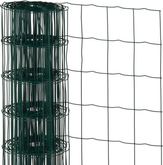 Nature - verzinkt staal gaas - 1 x 10m - groen - 100 x 75mm mazen