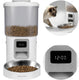 Peluvio crispy automatische voerbak kat - automatische voerdispenser voor katten – 4,5l droogvoer – timer tot 4 maaltijden – lcd-scherm – rvs voerbak – noodstroom op batterijen – zonder app