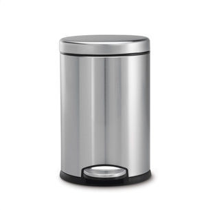 Simplehuman prullenbak rond 4,5 l - zilver - rvs