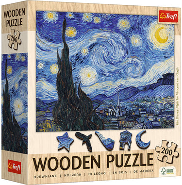 Trefl puzzel - the starry night - vincent van gogh - 200 xxl stukjes.