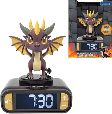 Lexibook dragon nachtlampje wekker met geluiden