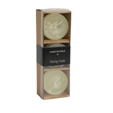 Countryfield drijfkaars bollie crã¨me 5cm set van 3