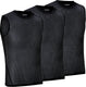 Gripgrab - ultralight 3pack mesh mouwloos base layer zomer fiets ondershirt polygiene zweethemd - zwart - heren - maat l