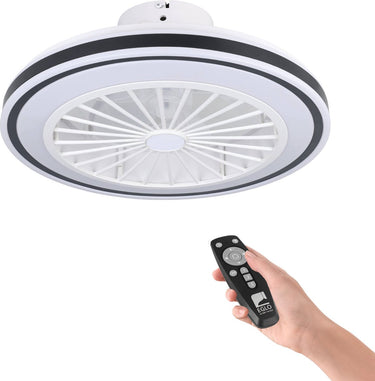 Eglo almeria plafondventilator met lamp - ø 48 cm - 3 snelheden - instelbaar wit licht - dimbaar - ac longer life - wit zwart