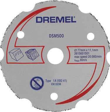 Dremel dsm500 2615s500jb doorslijpschijf recht 77 mm 1 stuk(s) hardhout, zacht hout, multiplex, laminaat, kunststof, gi