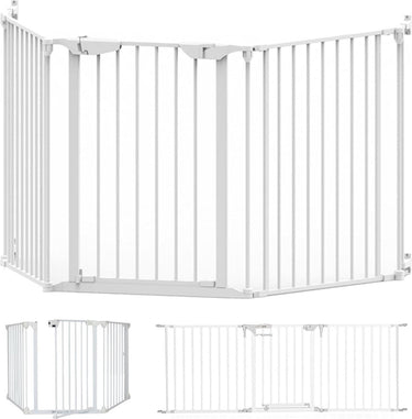 Noma configure gate veiligheidshekje 3 panelen wit | room divider | traphekje | hondenhekje | 64 t m 197,5 cm