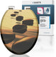 Schütte wc-bril 80127 sea stone - mdf-hout - soft close - verchroomde scharnieren - belastbaar tot 175 kg - decor - 3-zijdige print