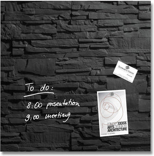 Sigel glasmagneetbord - artverum - 48x48cm - antraciet leisteen - si-gl169