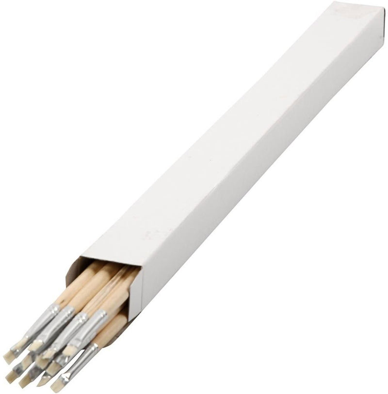 Afbeelding laden in galerijviewer, Creativ company houten kwasten nr. 0, lange steel, 12st.
