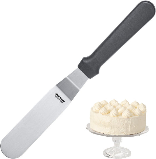 Westmark professioneel paletmes, gebogen, flexibel, lemmet: 3 x 10 cm, lengte: 25 cm, roestvrij staal kunststof, master line, zwart zilver, 31252270