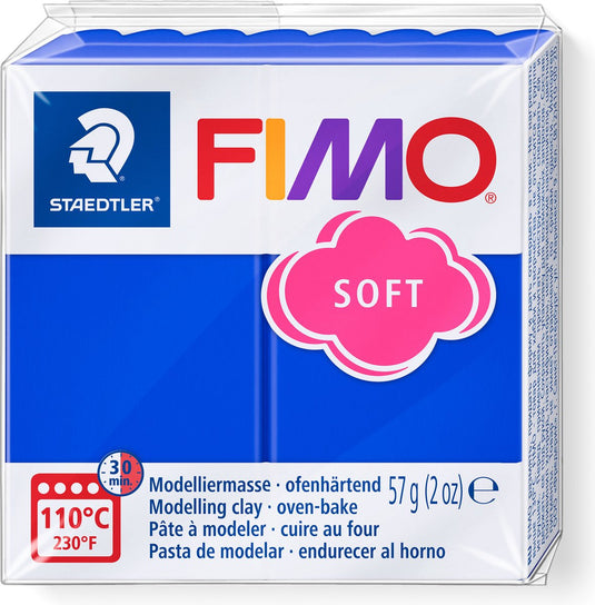 Fimo soft boetseerklei 57 g brilliantblauw