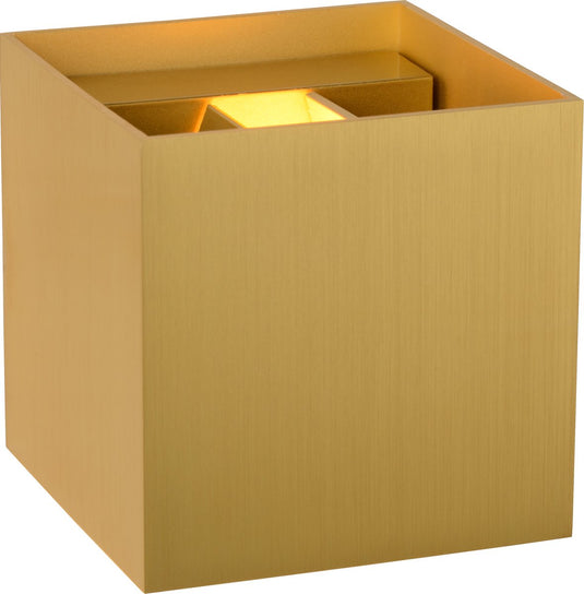 Lucide xio - wandlamp - led dimbaar - g9 - 1x4w 2700k - verstelbare stralingshoek - mat goud messing