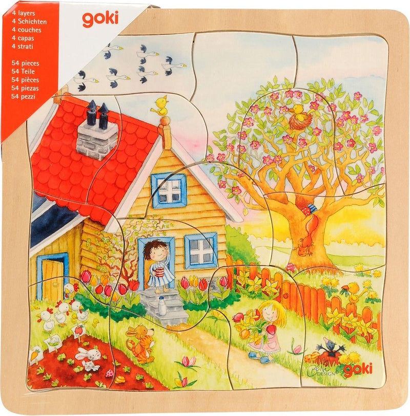 Afbeelding laden in galerijviewer, Goki 4-lagen puzzel seizoenen, 54st.
