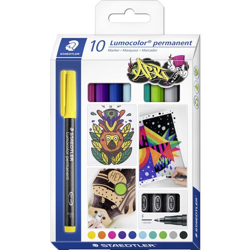Merkloos sans marque ohp-marker staedtler 318 c10 fijn kleurenassortiment