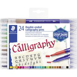 Kalligrafiepennen staedtler 3005 tb24 kleurenassortiment inkt op waterbasis