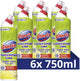 Glorix toiletreiniger - zonder bleek - lime - 6 flessen x 750 ml - voordeelverpakking