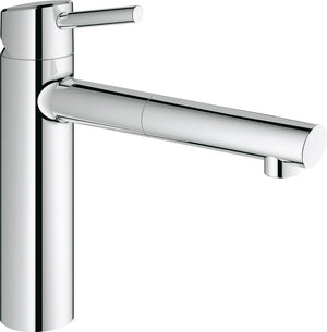 Grohe concetto keukenkraan - medium uitloop - met uittrekbare handdouche - 1 straalstand - chroom