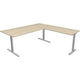 Bureau kerkmann 11023150 form 2 esdoorn, zilver