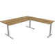 Bureau kerkmann 11023155 form 2 zilver, eik