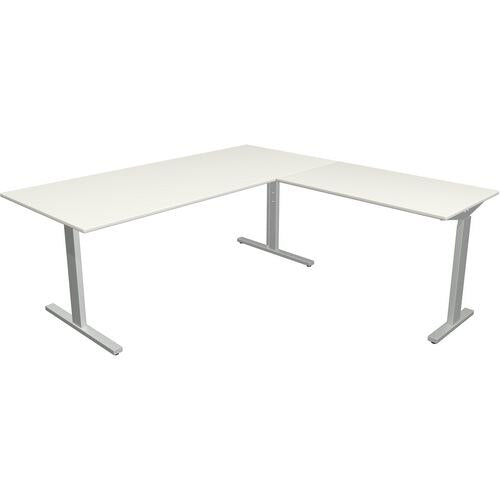 Bureau kerkmann 11023110 form 2 wit, zilver