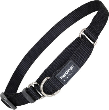 Red dingo dog collar semi-choke black