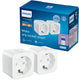 Philips smart lighting - slimme stekker - 2 pack - maak andere apparaten slim - stekkertype f - wit - werkt met de wiz app - wifi