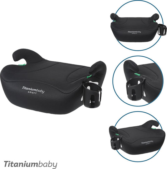 Titanium baby titaniumbaby smart ivar zitverhoger - i-size compatible - vanaf 125 cm - incl cupholder