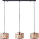Brilliant woodline - hanglamp - e27 max 3x60w - natuur zwart