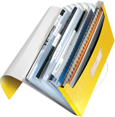 Leitz wow projectmap pp - met 6 vakken - geel