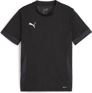 Puma teamgoal matchday jersey jr unisex sportshirt - black- white-flat dark gray