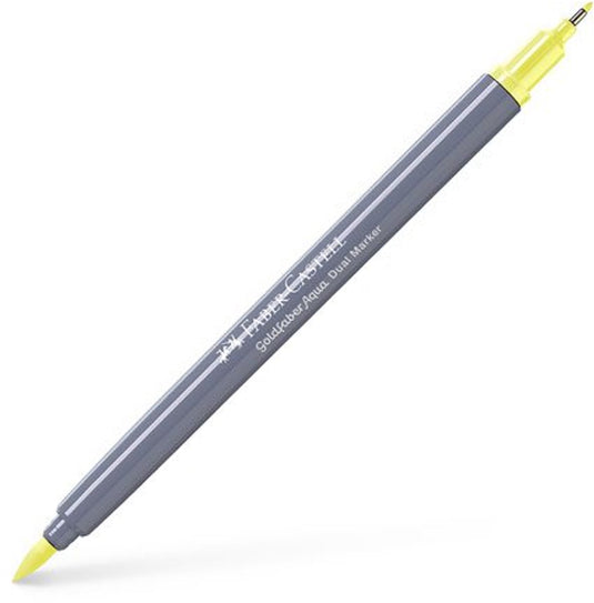 Faber-castell - duo aquarel marker goldfaber - licht geel glanzend 104 - brush 0,6mm - fc-164604