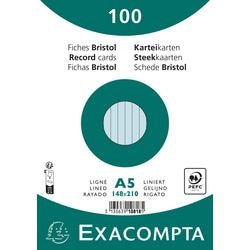 Indexkaarten exacompta 10818se hemelsblauw papier