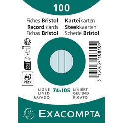 Indexkaarten exacompta 10810se hemelsblauw papier
