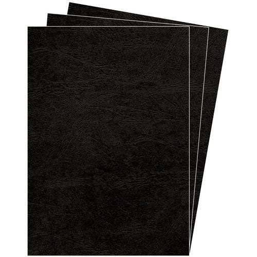 Pack 100 binding cover black 5374401 fellowes