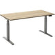 Zit-sta-bureau ceha ade2plhl188q9006rew eiken wit melamine, metaal