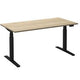 Zit-sta-bureau ceha ade2plhl189q9005rew eiken wit melamine, metaal