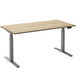 Zit-sta-bureau ceha ade2plhl208q9006rew eiken wit melamine, metaal
