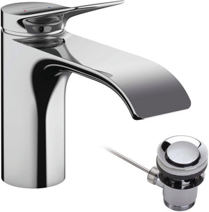 Hansgrohe vivenis ééngreeps wastafelmengkraan 80 met pop-up trekwaste chroom