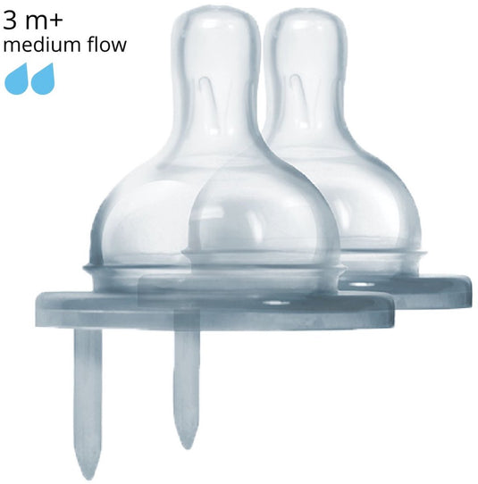 Pura silicone speen - medium flow - 2 stuks